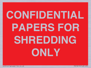 CONFIDENTIAL PAPERS FOR SHREDDING ONLY